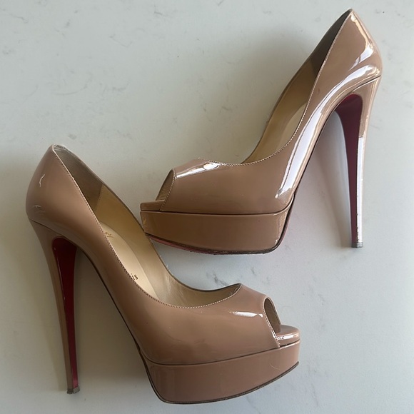 Christian Louboutin Nude Lady Peep 150 mm